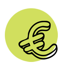 symbole euros fond vert