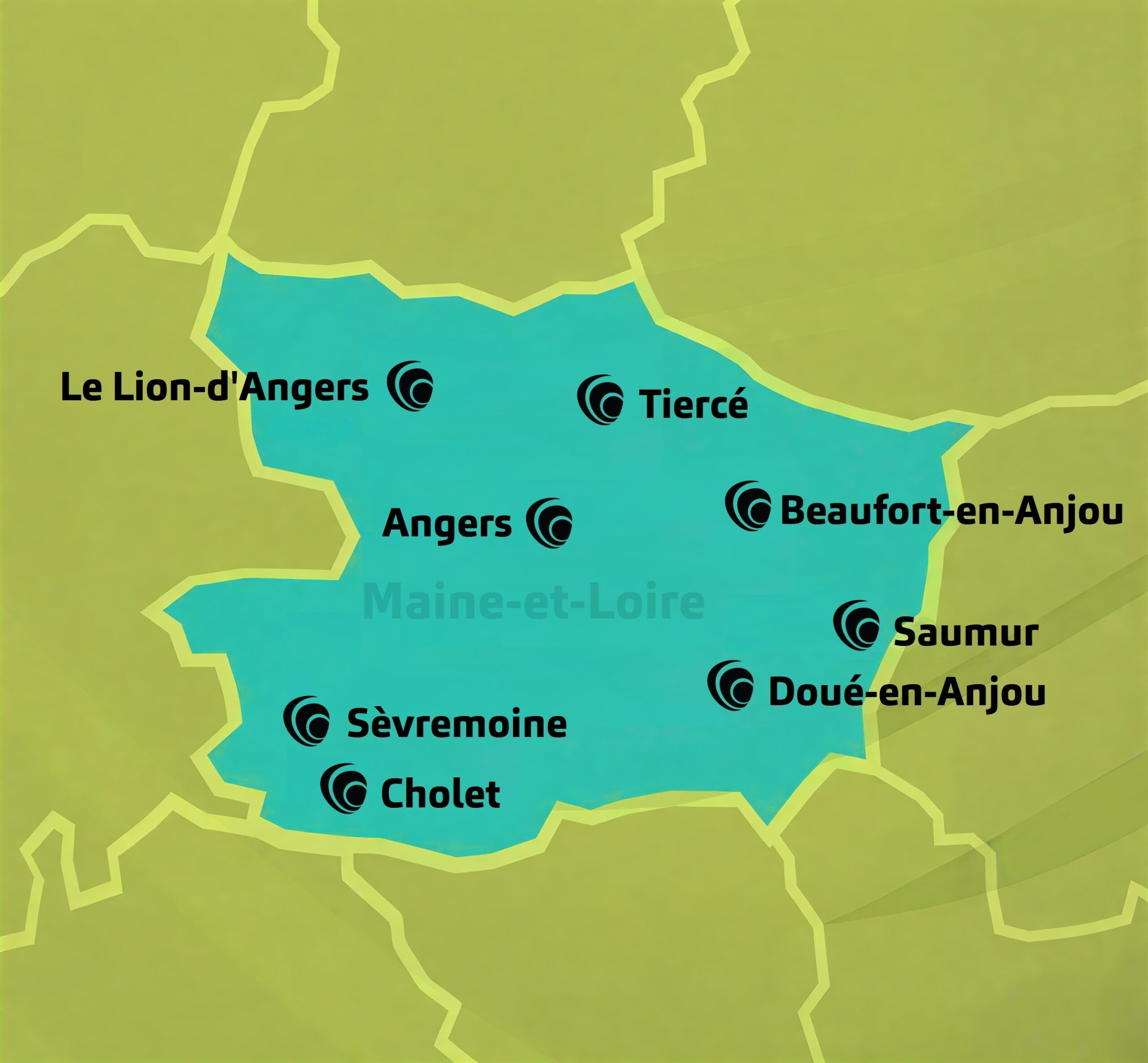 carte des cabinets baker tilly dans le maine-et-loire